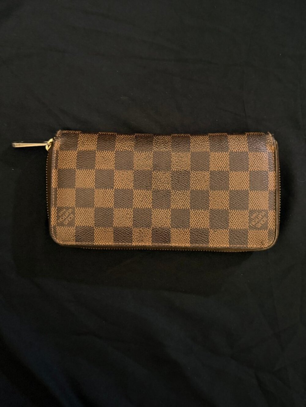Louis Vuitton Damier Ebene Zip Around Wallet
